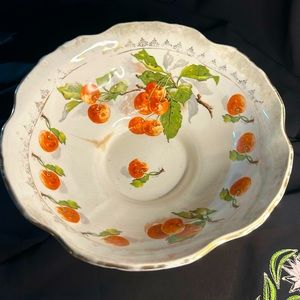 KENT S.P.C Pottery VTG gilded edge Footed Bowl. No chips, light crackle in glaze